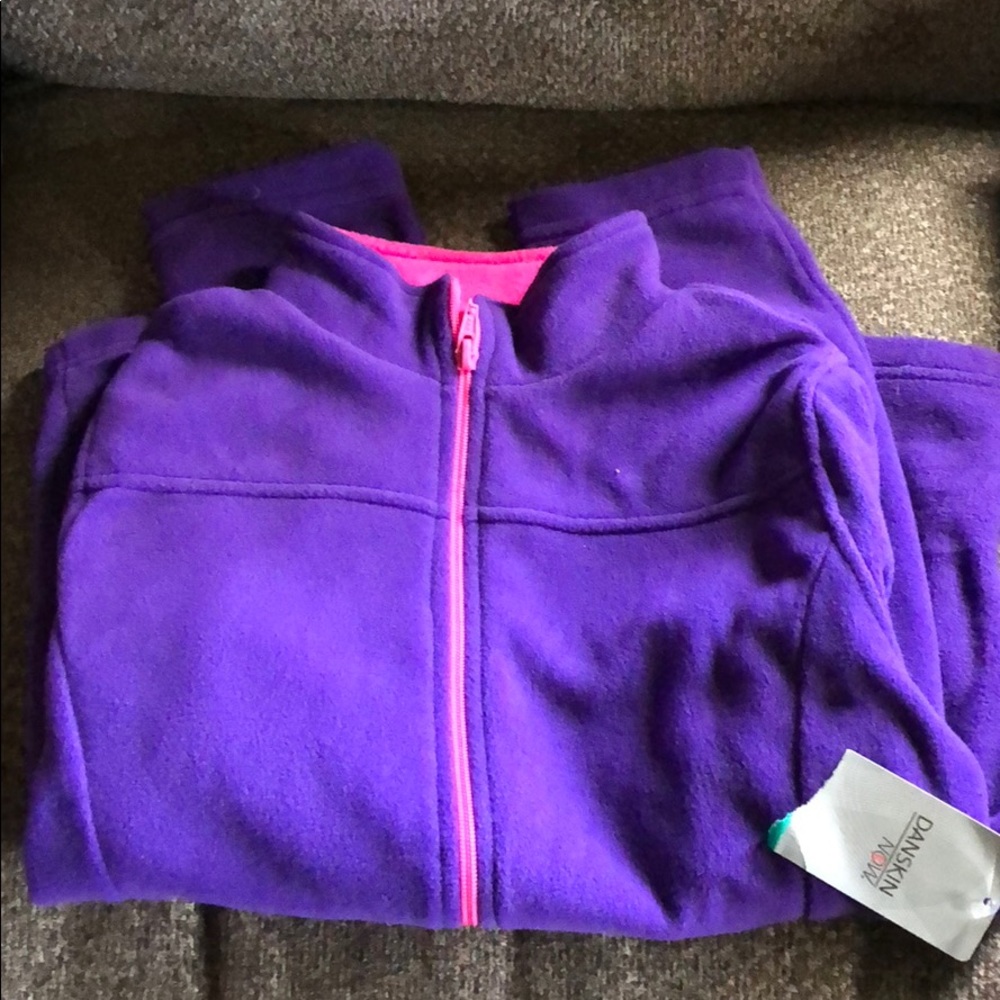 Danskin fleece zip up sweater